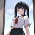 女の娘♪　ミニスカ制服JK 黒髪ツインテール♡（12枚） 12枚目