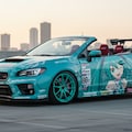 初音ミク痛車WRXオープンカー 2枚目
