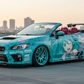 初音ミク痛車WRXオープンカー 3枚目