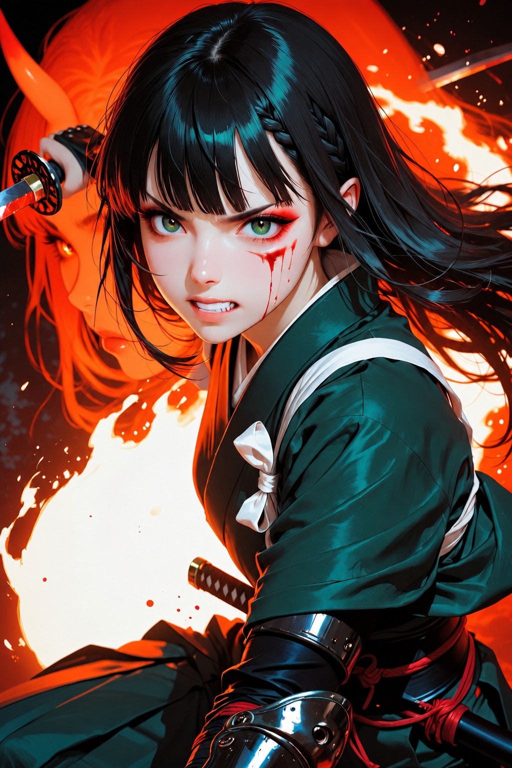 Beautiful Ninja - Oni - Remake（美人な忍者ガール。【プロフィール・自己紹介／必殺 鬼哭紅蓮刃！篇】）