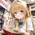 【これいる？】ラーメンを食べる美柑とヤミ【AIイラストテスト】 4枚目