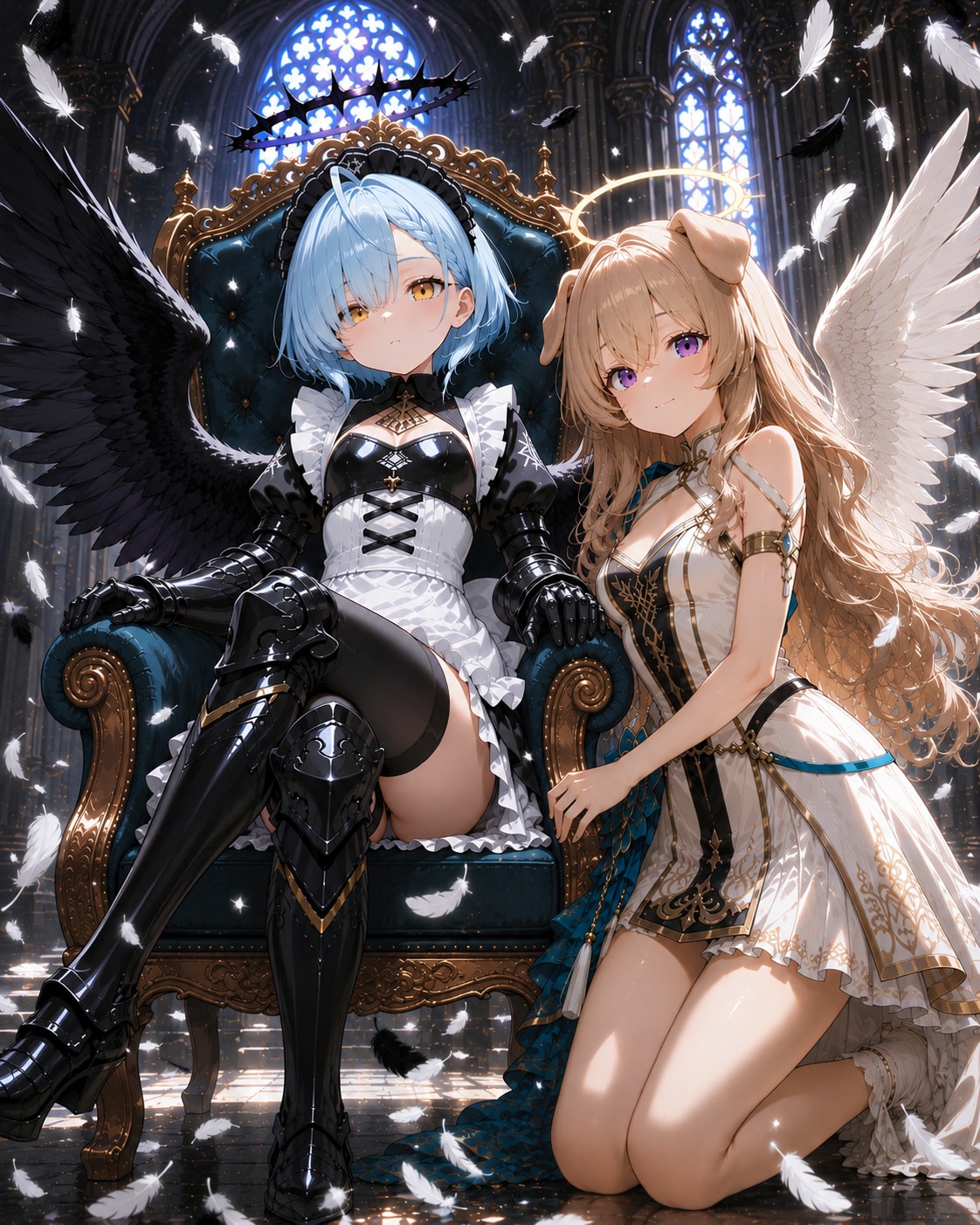 天使と堕天使、ミルフィとルミエル