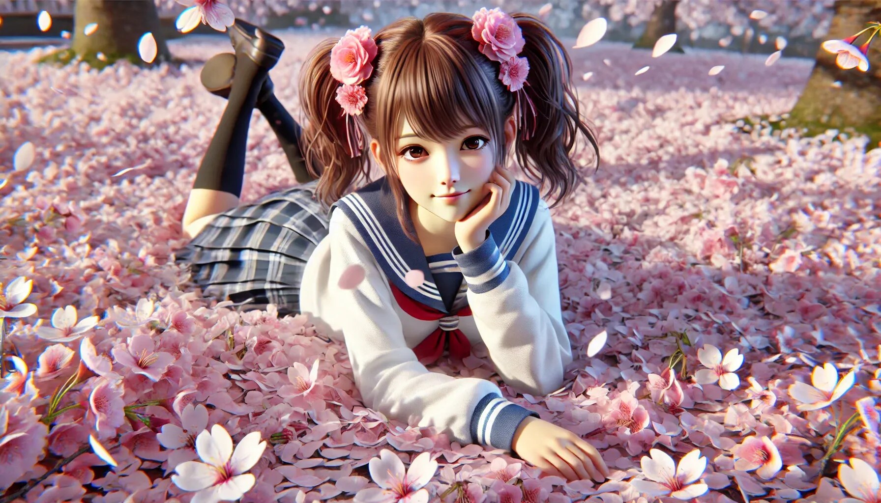 桜の絨毯