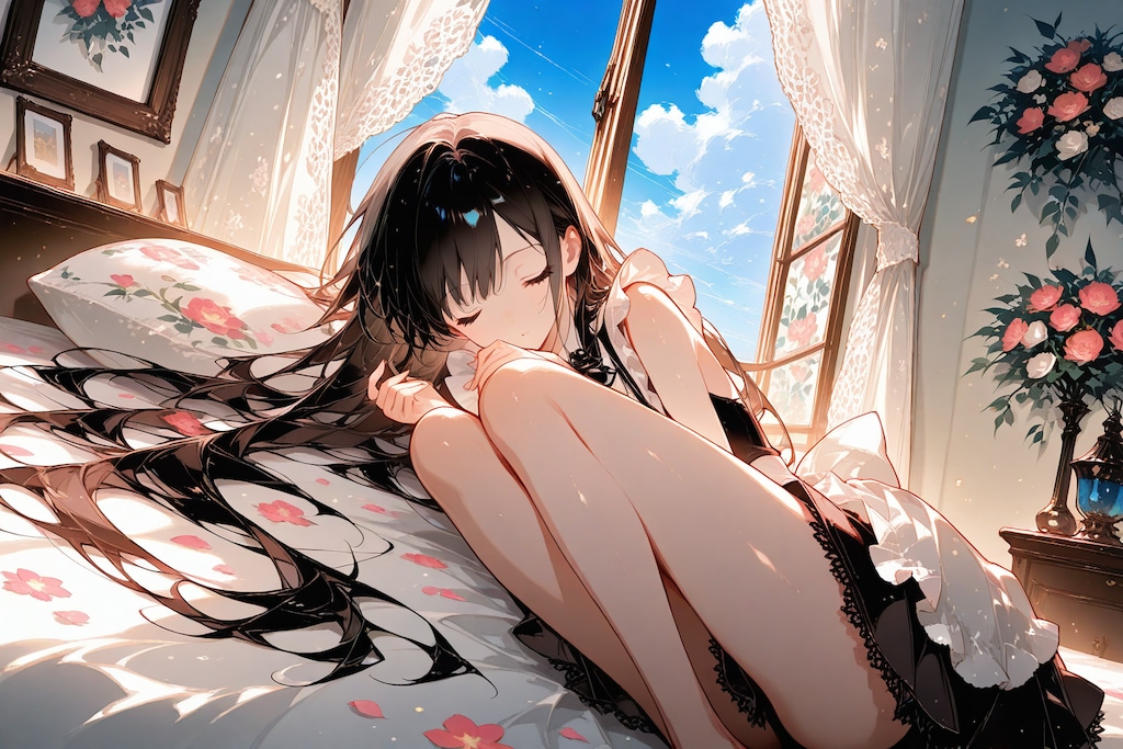 失敗例（寝るメイドさん）