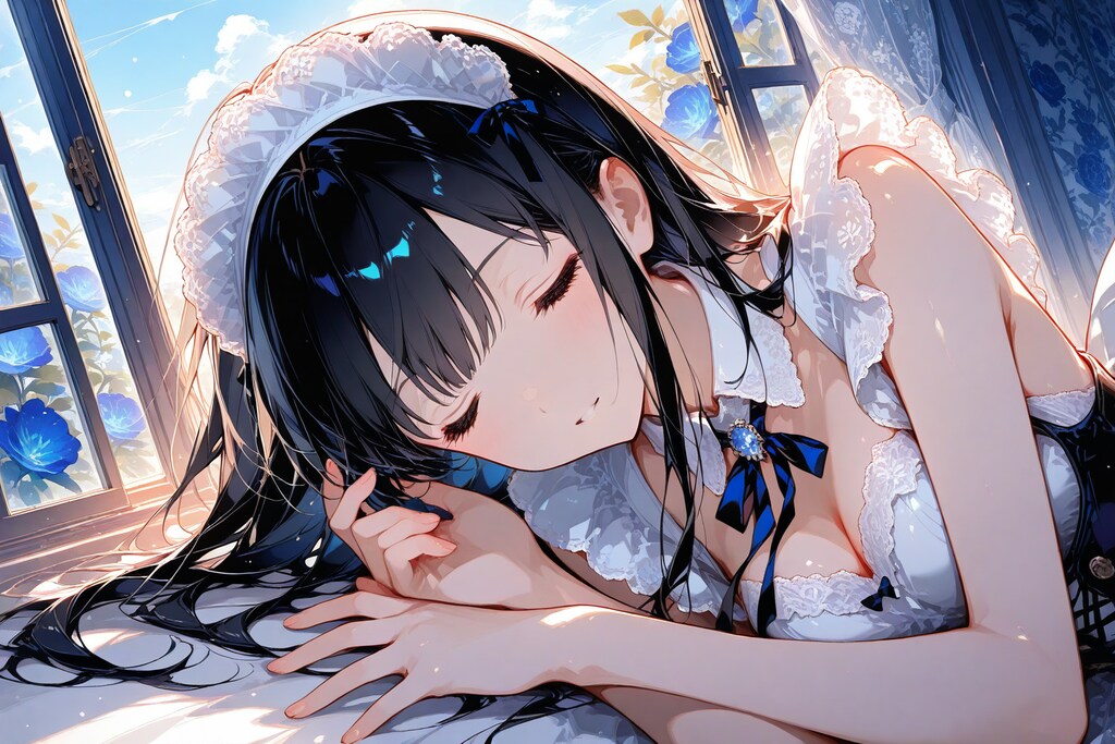 失敗例（寝るメイドさん）