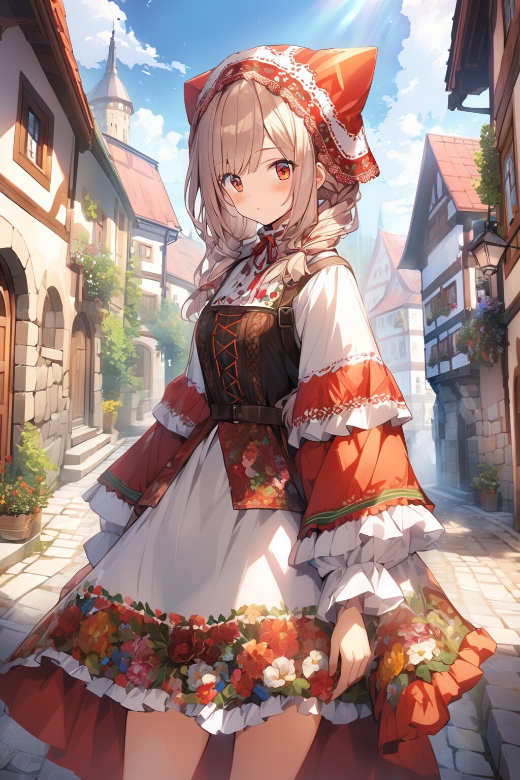 ハンガリーのマチョー刺繍をイメージして | の人気AIイラスト・グラビア