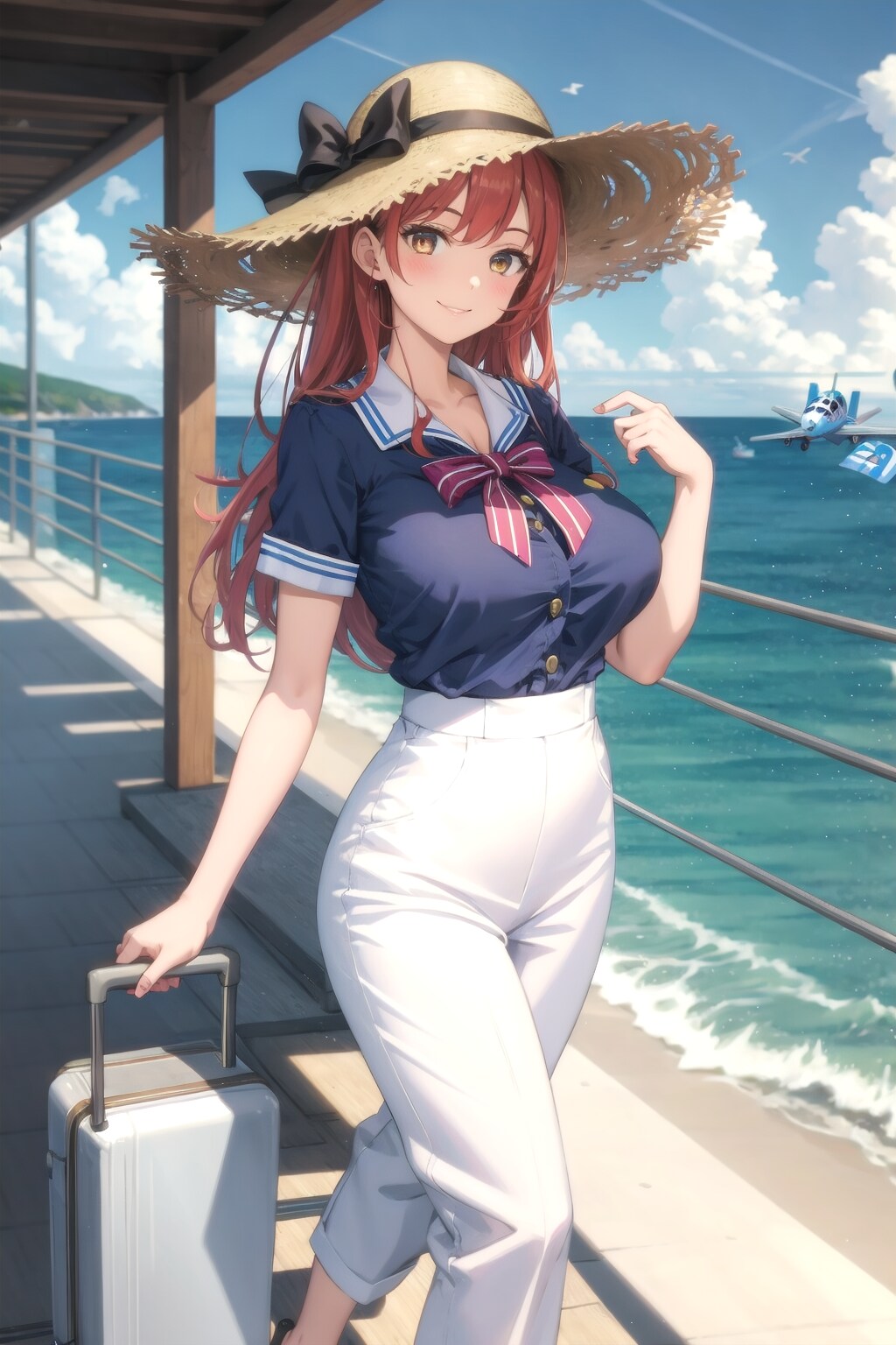 旅行中のお姉さん