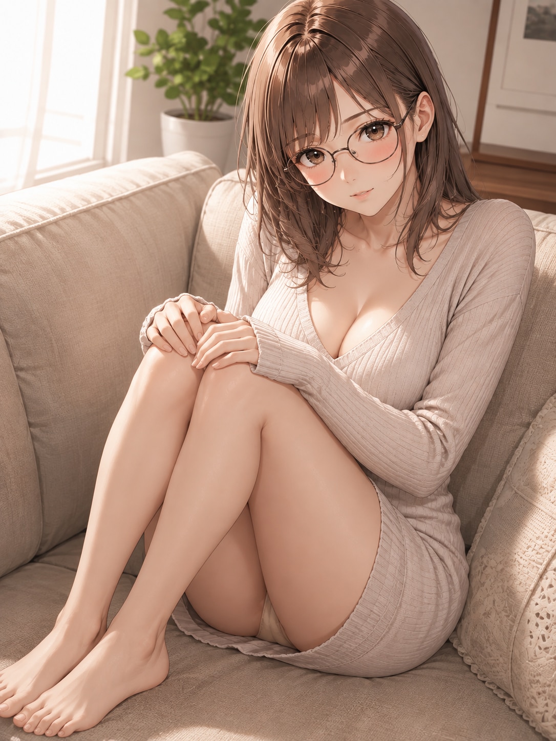 【カスミ】ニットワンピ