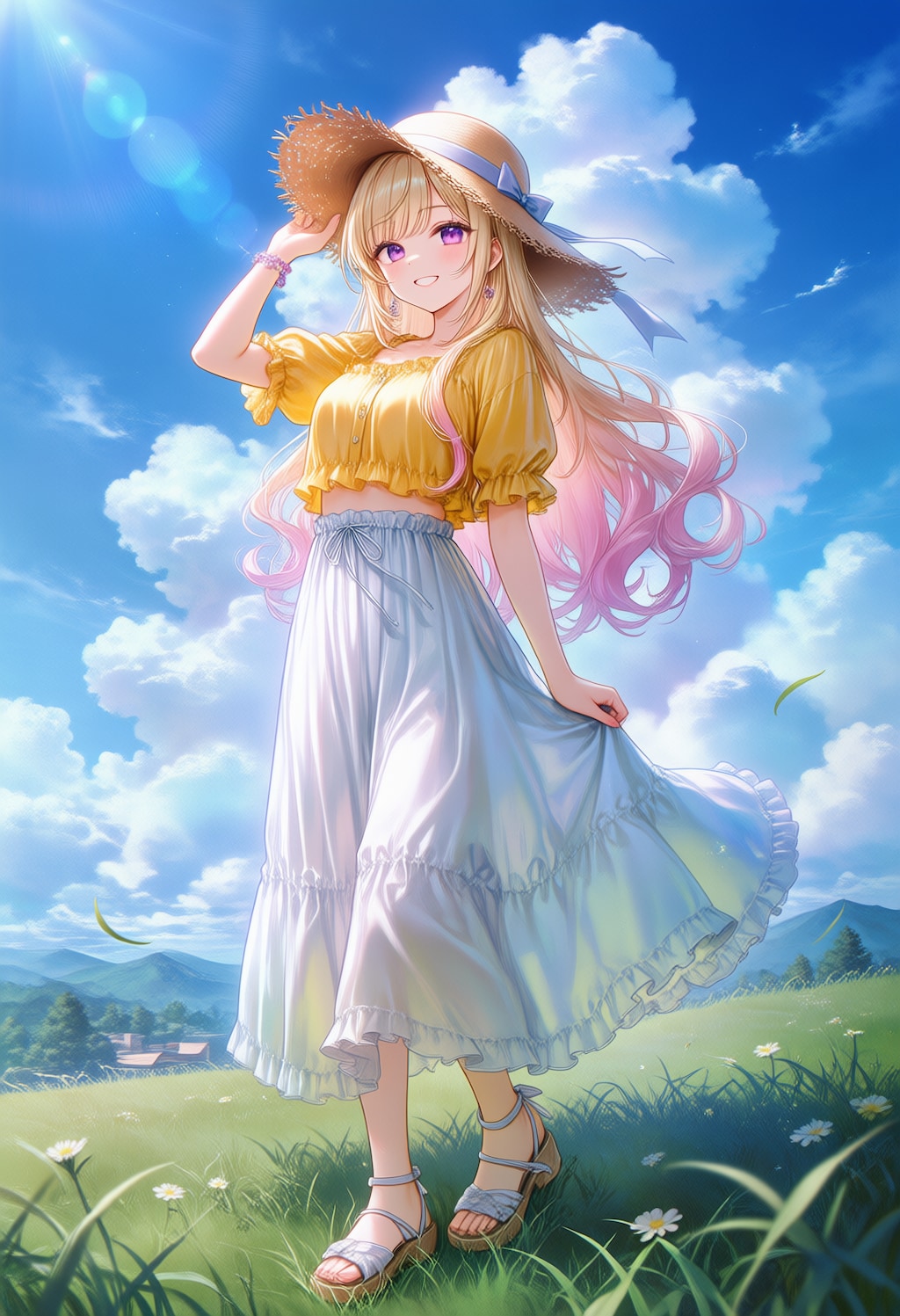 夏空とそよ風