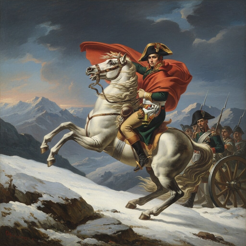 Tableaux similaires à « Napoléon franchissant le col du Saint-Bernard »的絵画
