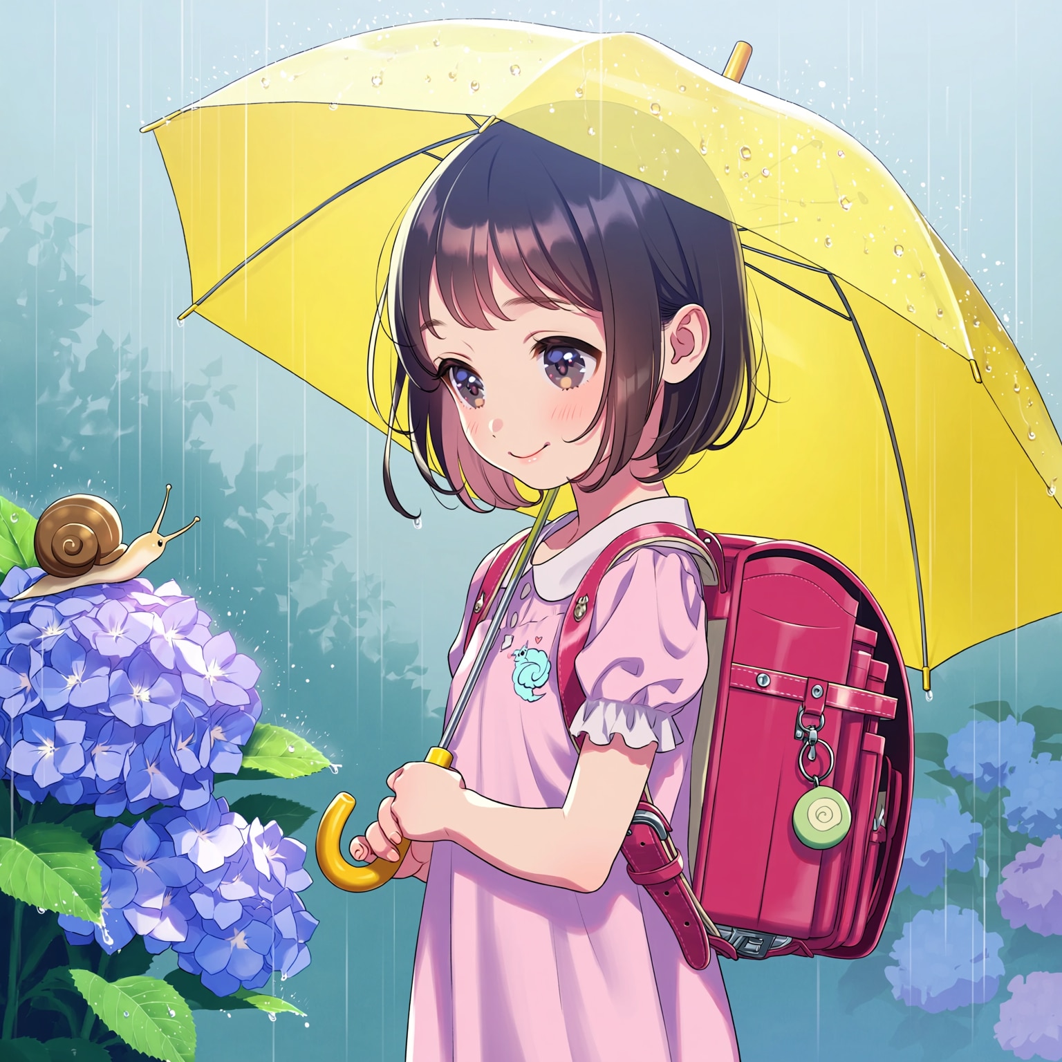 紫陽花とカタツムリ | の人気AIイラスト・グラビア