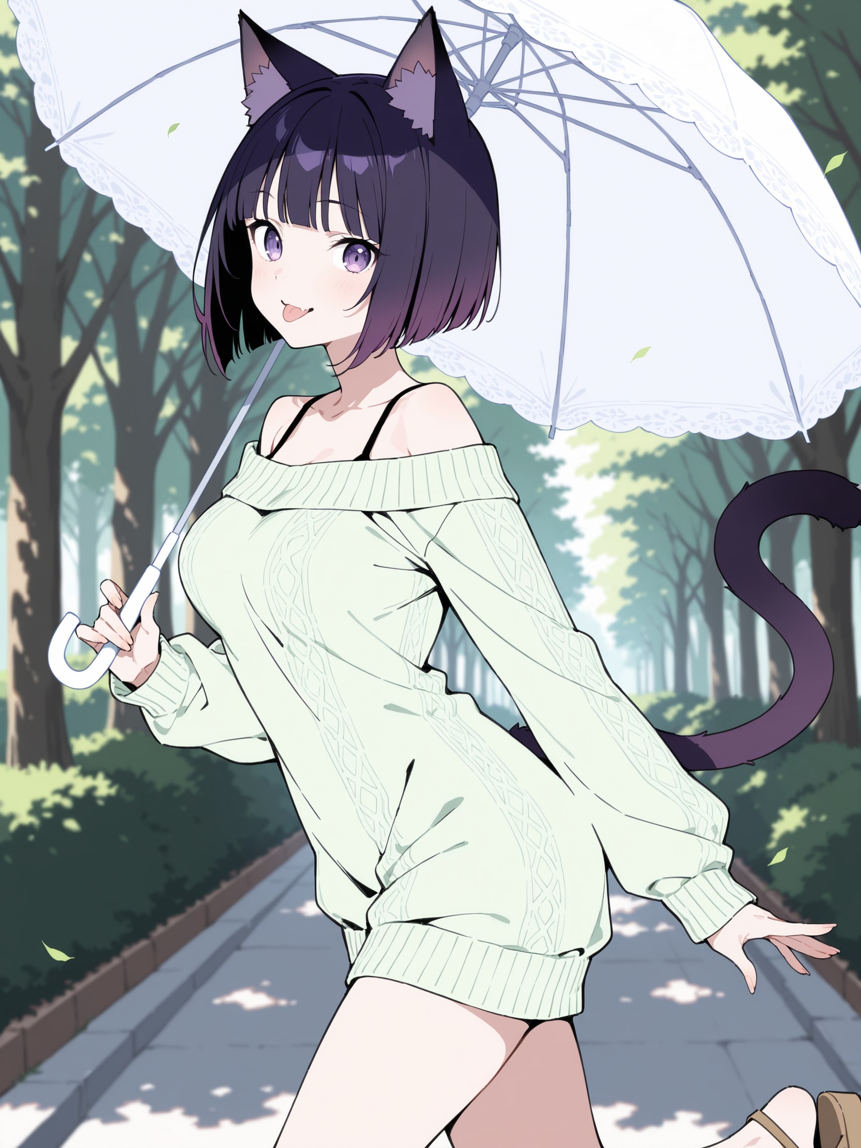 お散歩、紫音ちゃん