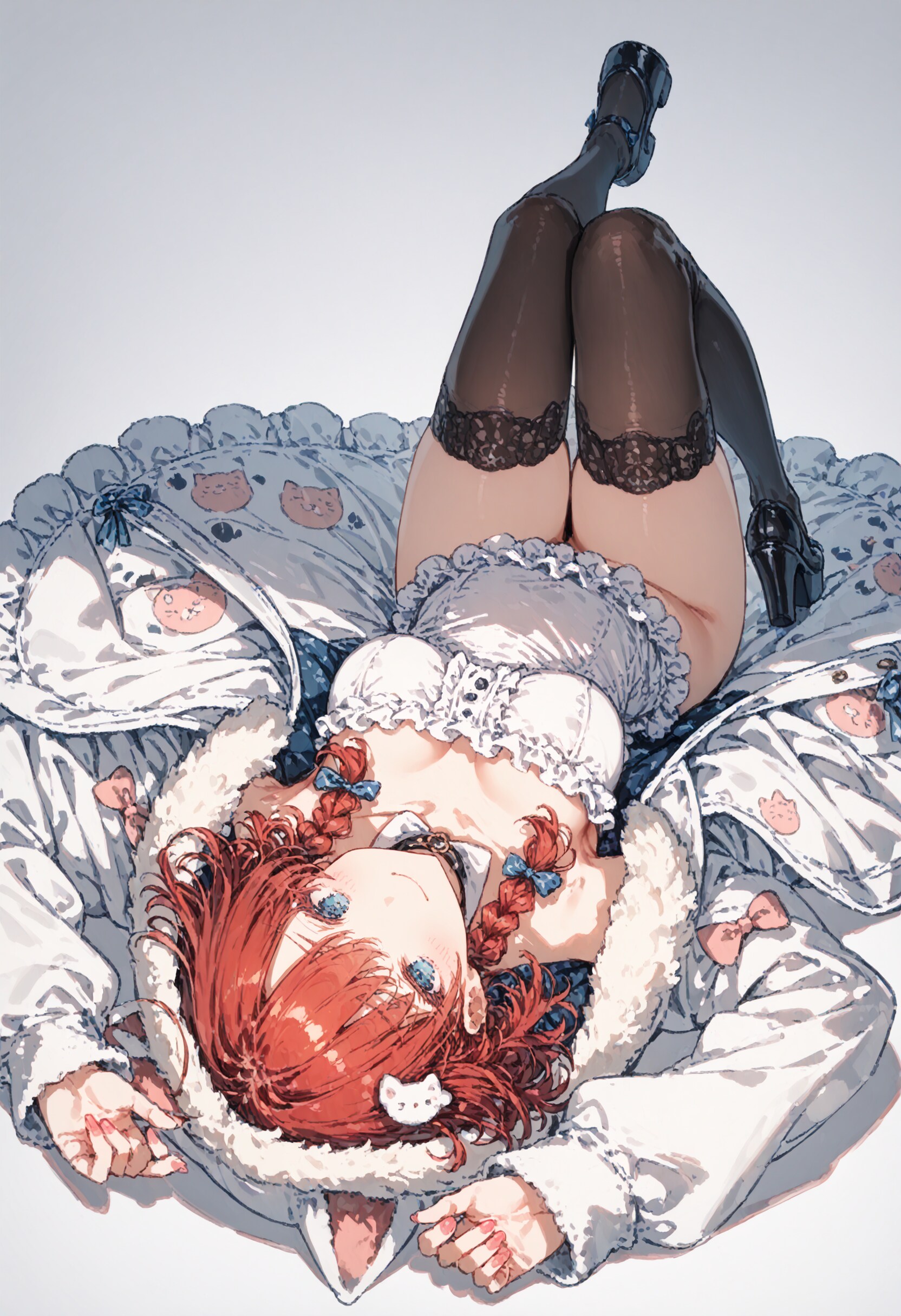 仰向け | の人気AIイラスト・グラビア