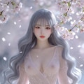 桜の下で 2枚目