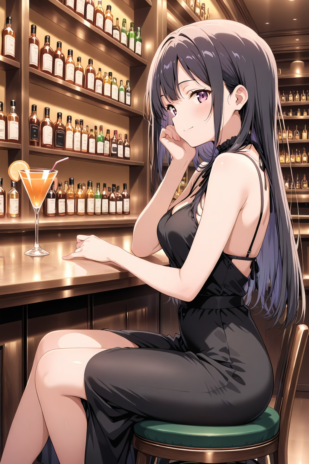 出会いは夜のバーで | の人気AIイラスト・グラビア