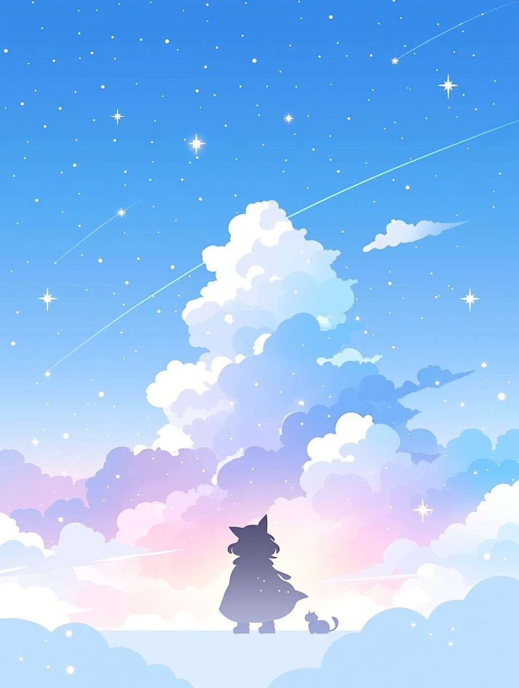 Blue silhouette