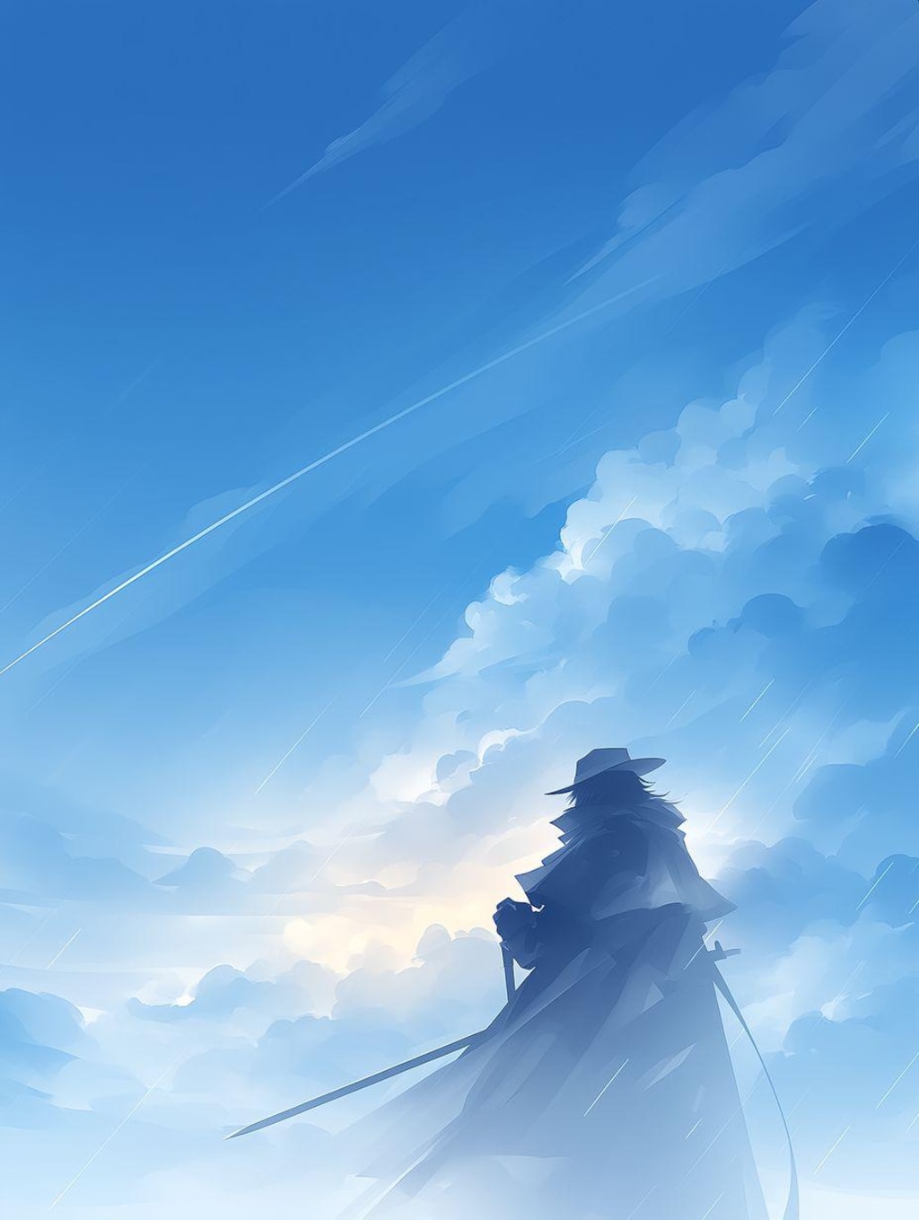 Blue silhouette