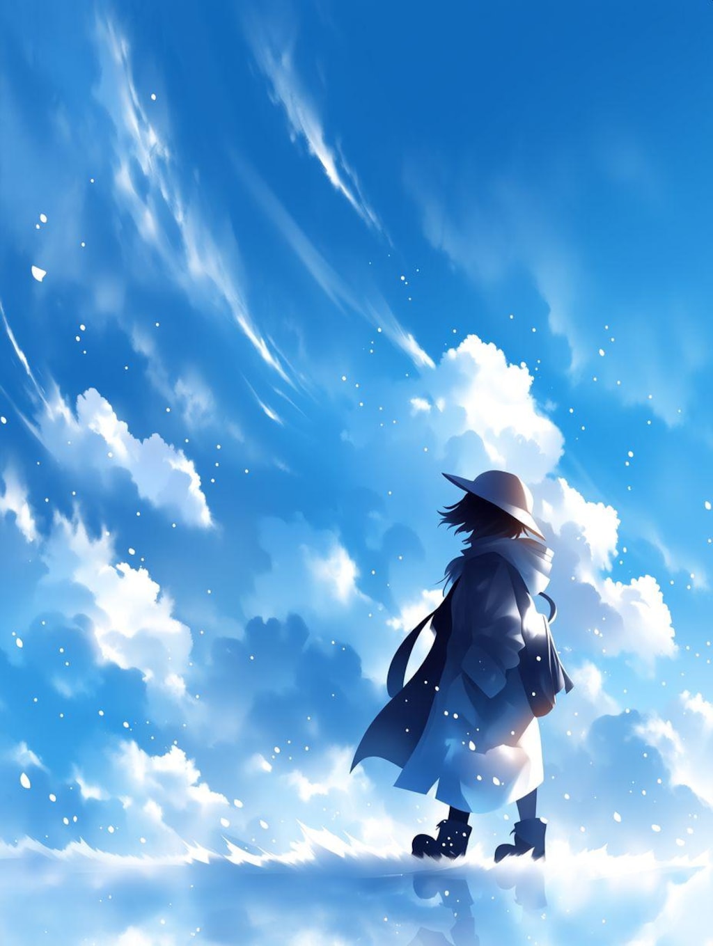 Blue silhouette