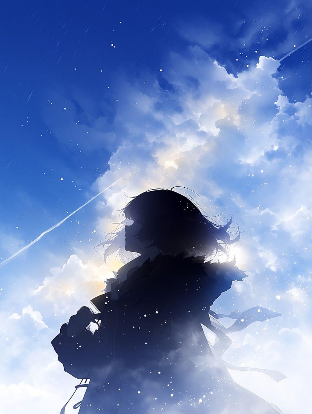 Blue silhouette