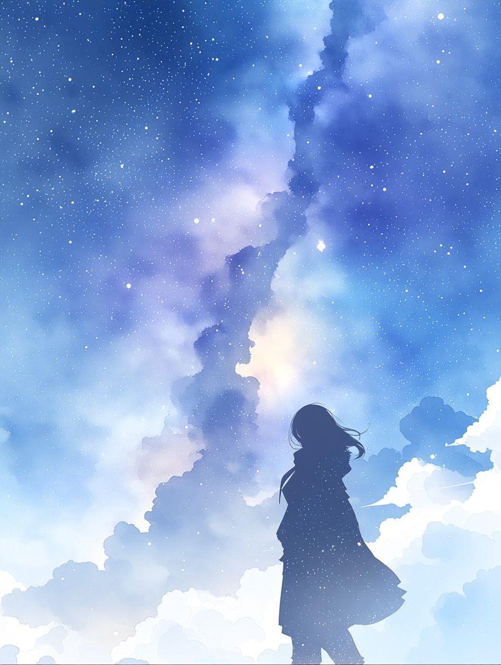 Blue silhouette