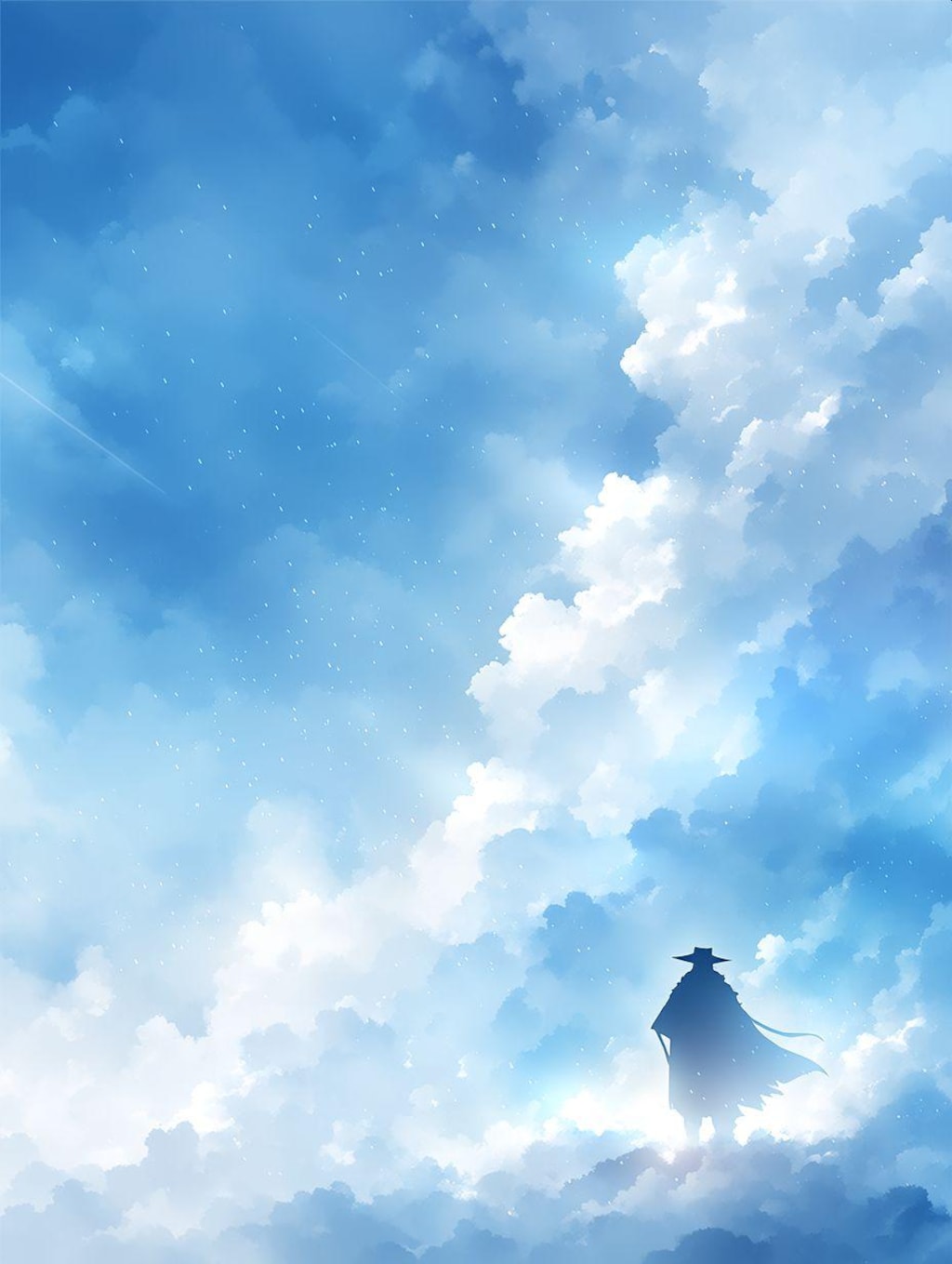 Blue silhouette