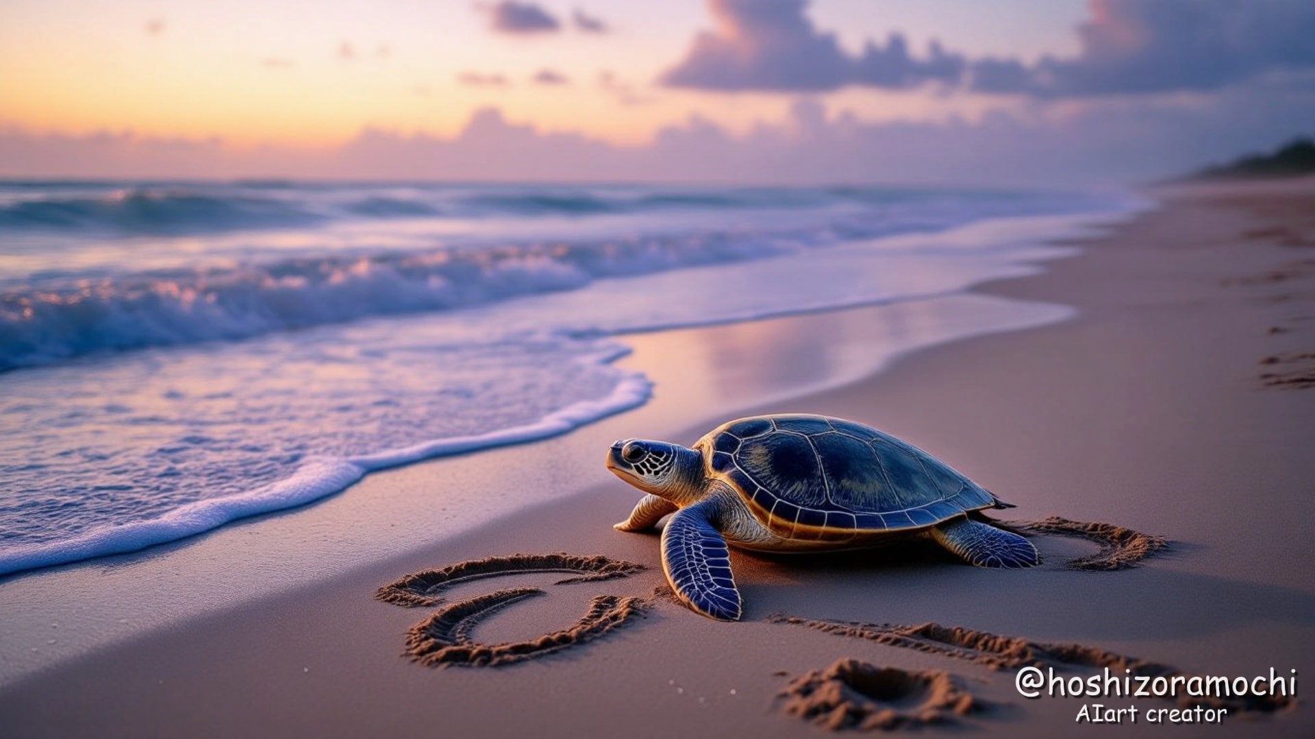 砂浜に刻まれた生命の軌跡 - Traces of life carved into the sand | の人気AIイラスト・グラビア