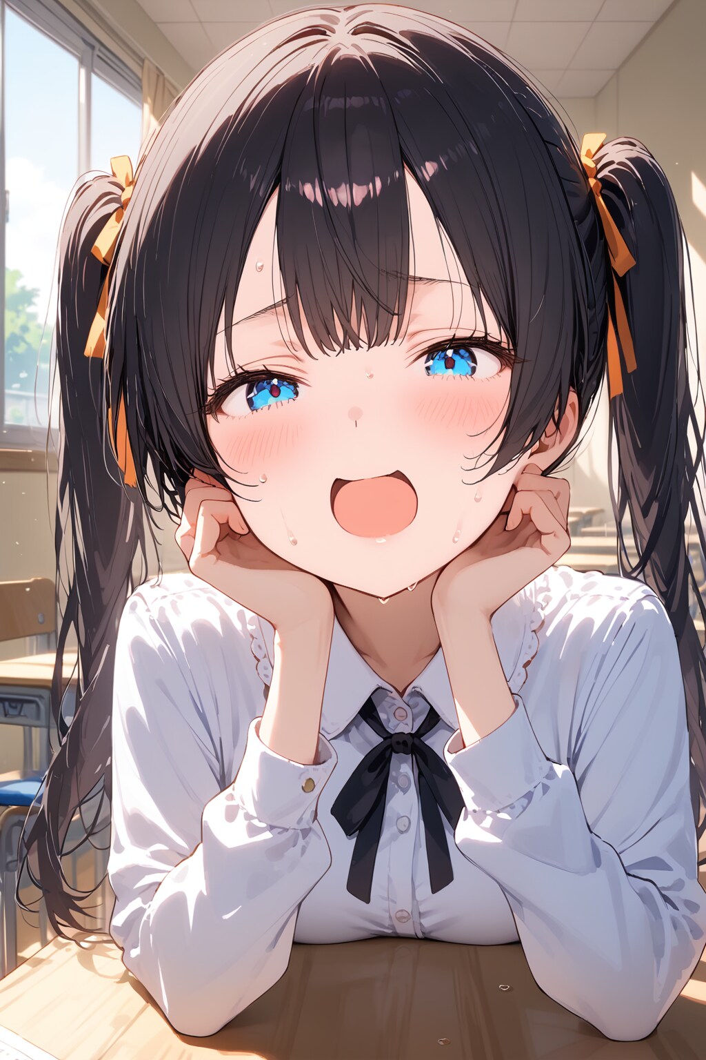 【大ピンチ！】1人でアヘ顔練習してたら好きな男の子に見られた女の子