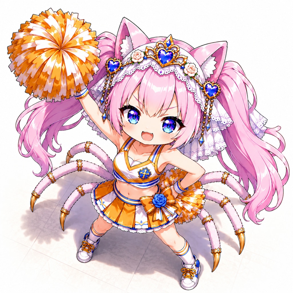 目指せNo.1チア猫耳蜘蛛娘