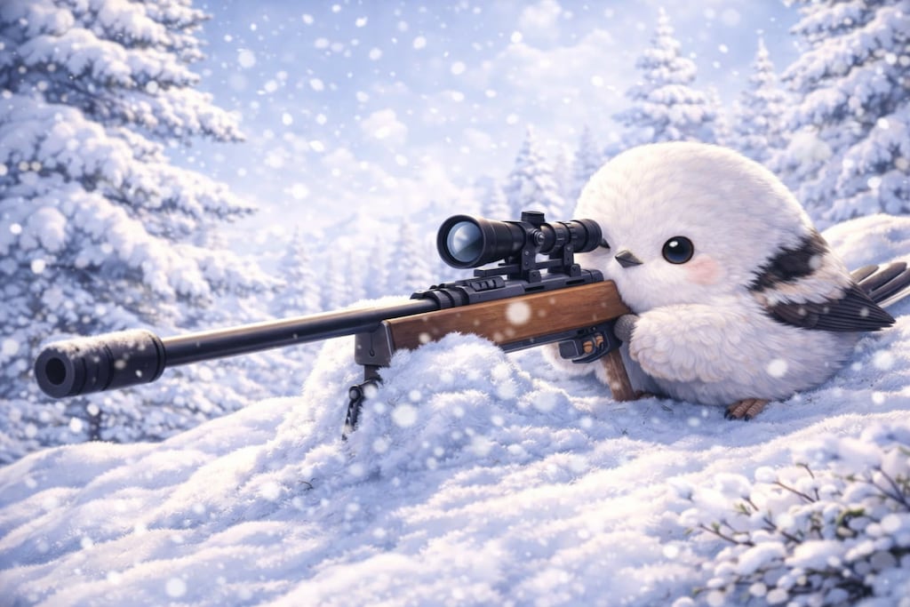 雪の妖精 シマ・エナガ