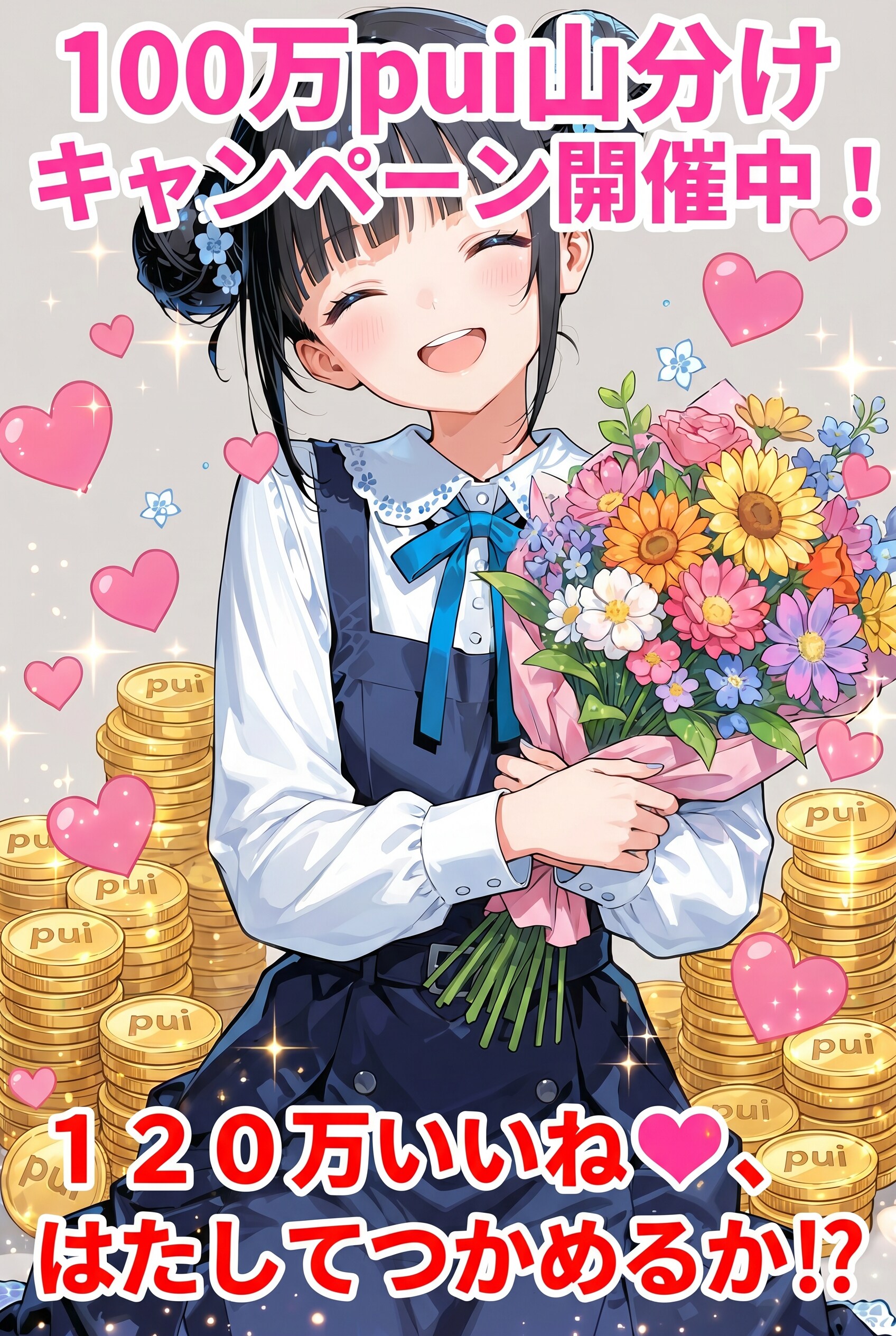１２０万いいね💓、行けるかな～❓🤔✨