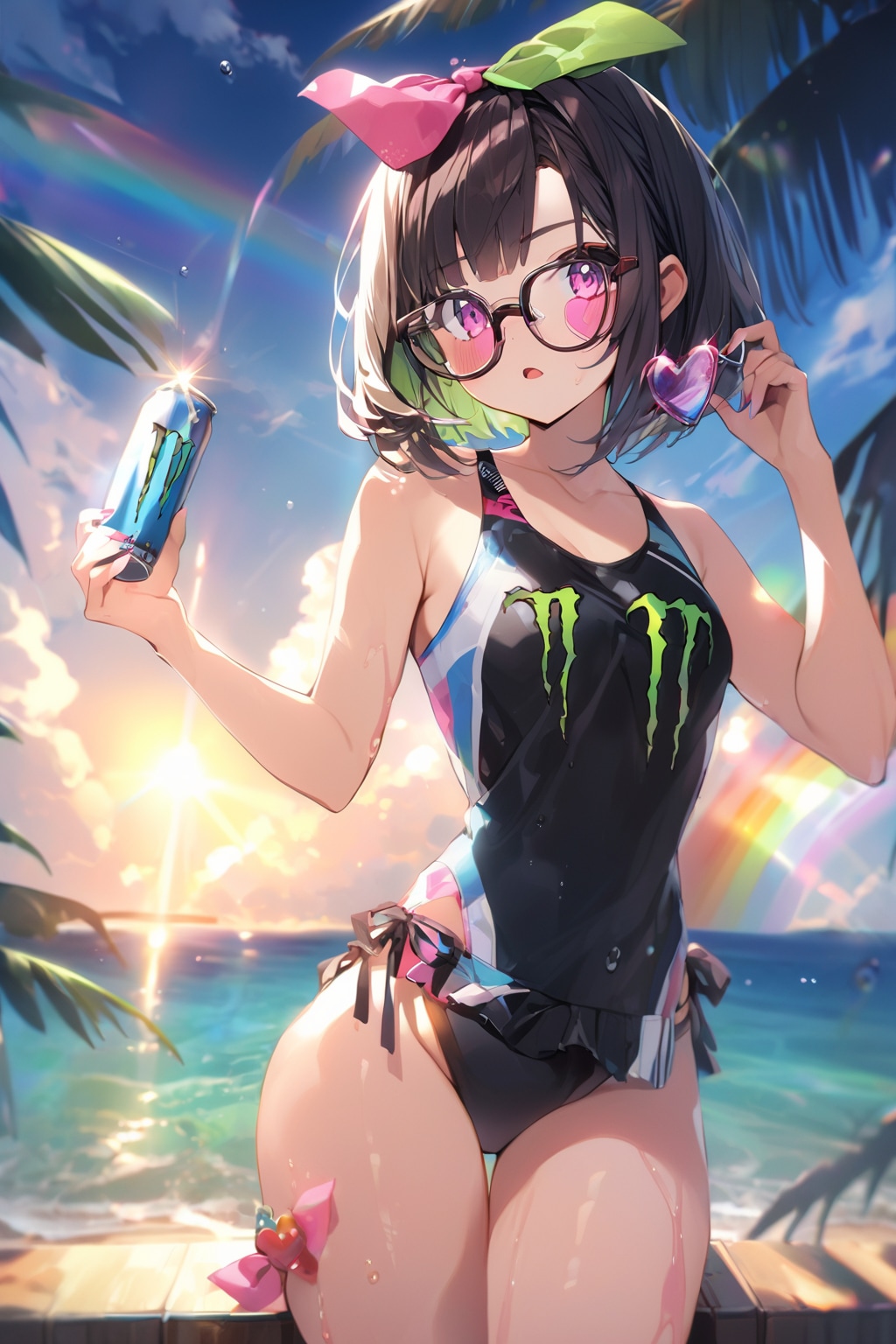 虹の中の怪物水着