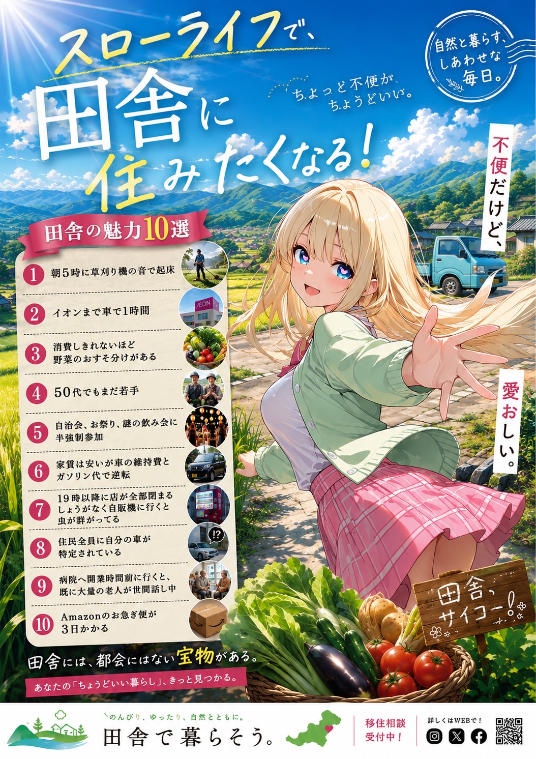 田舎でスローライフ！ | の人気AIイラスト・グラビア