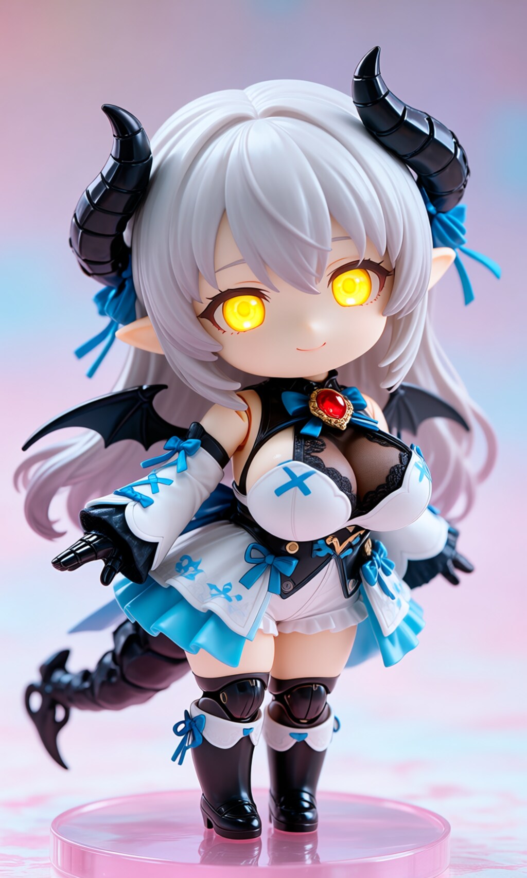 異世界制服少女達　メカ娘 悪魔付き魔法少女　魔王の娘ルリ　アクリルねんどろいど