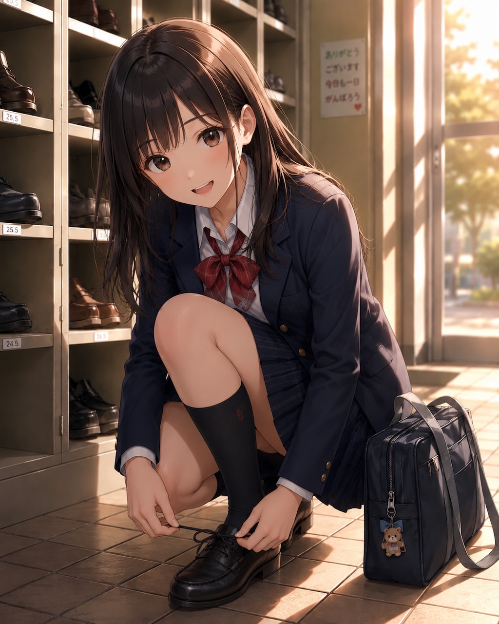 しゃがみ少女