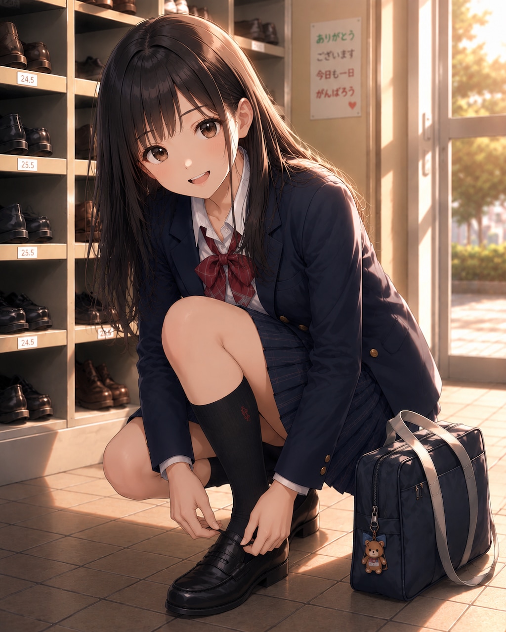 しゃがみ少女