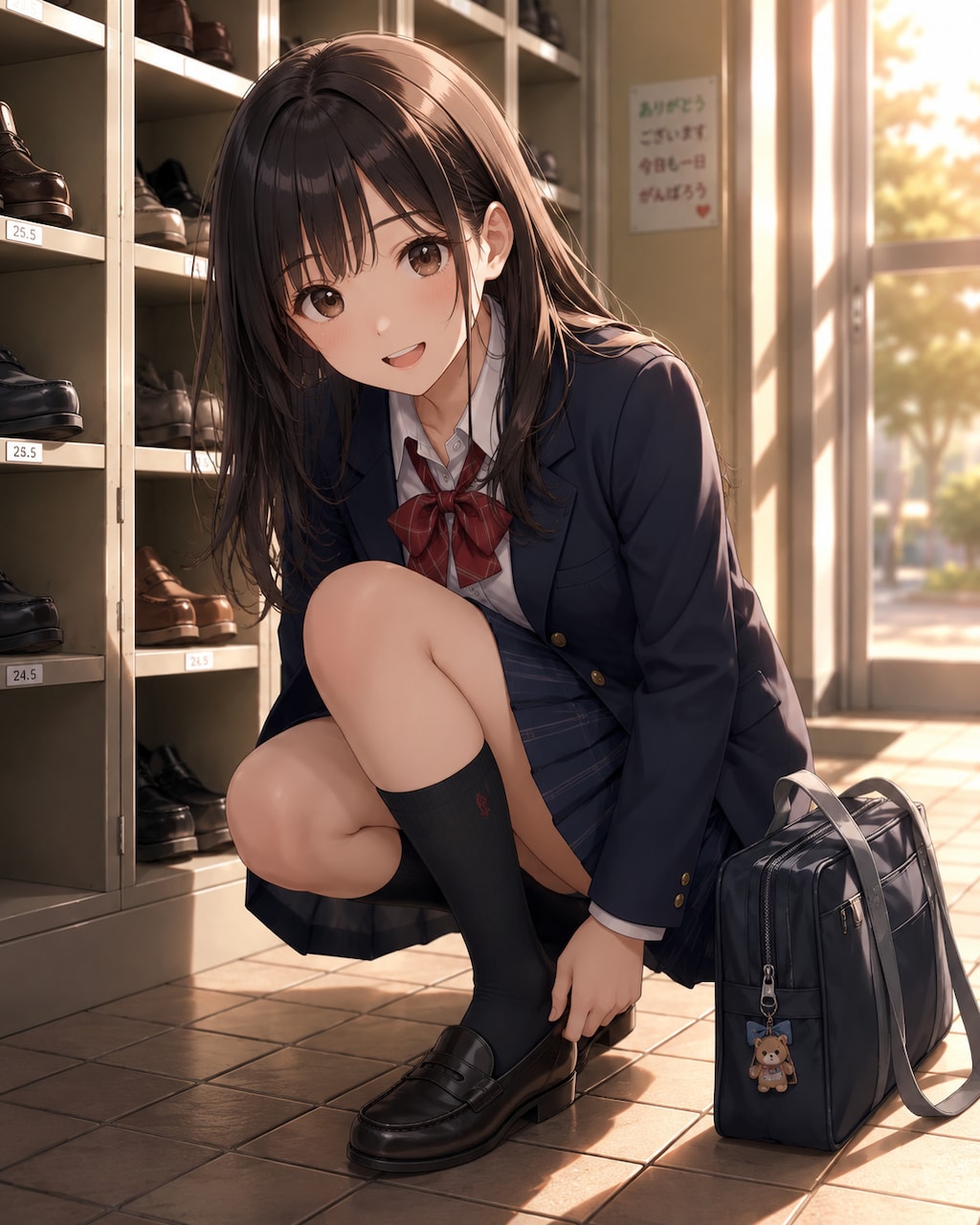 しゃがみ少女