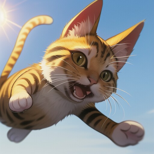 空飛ぶ猫さん！