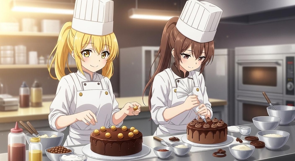 黄・茶ぽにちゃんのケーキ