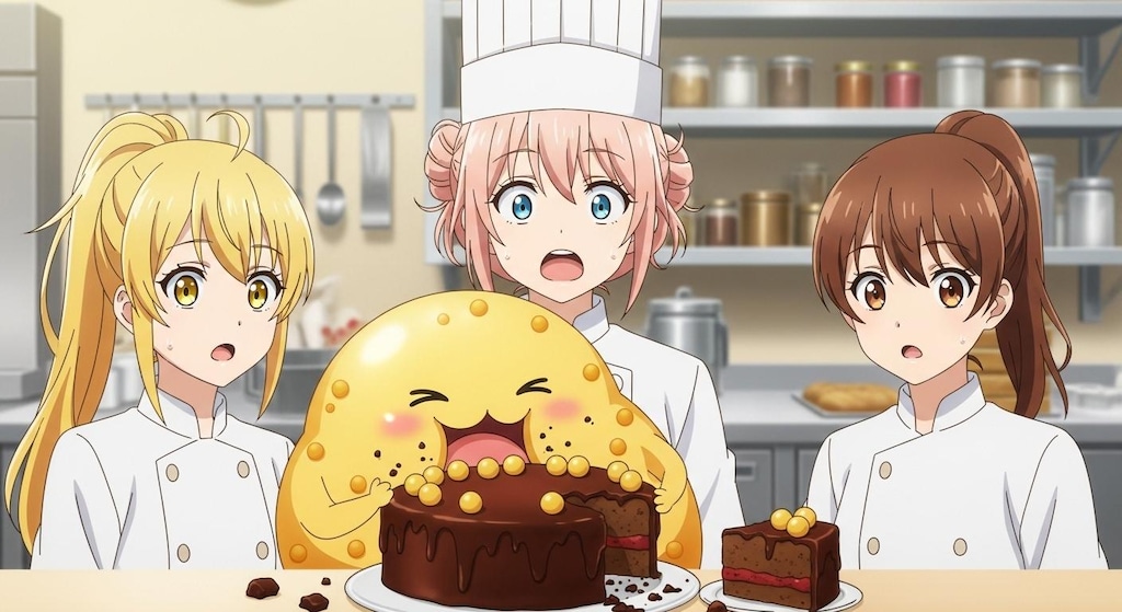 黄・茶ぽにちゃんのケーキ