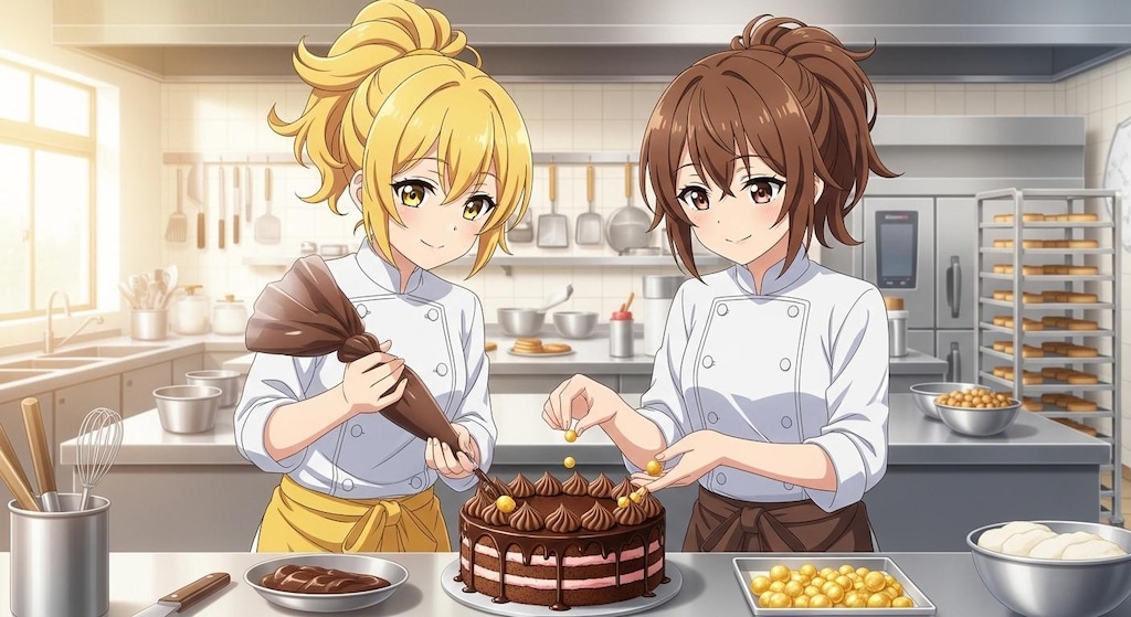 黄・茶ぽにちゃんのケーキ