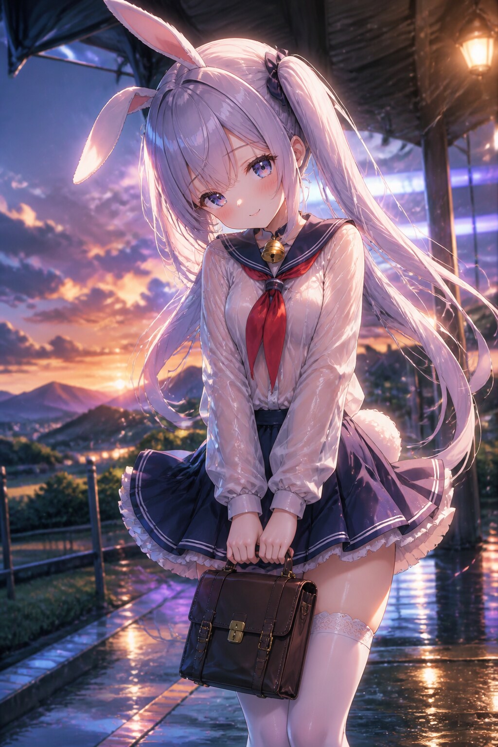 銀ツイぴょん。夕日