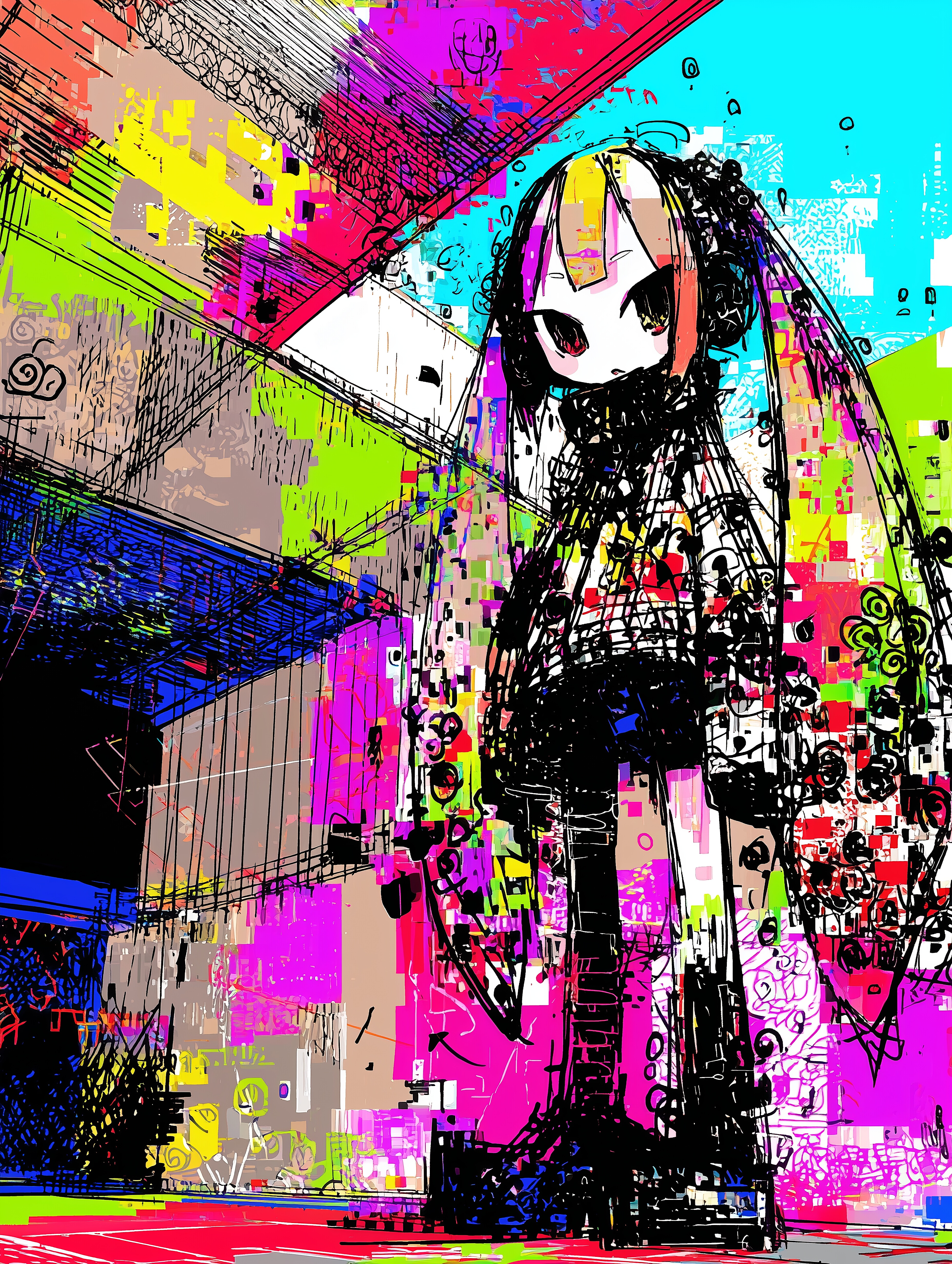 カラフル・コンクリート #21 | の人気AIイラスト・グラビア