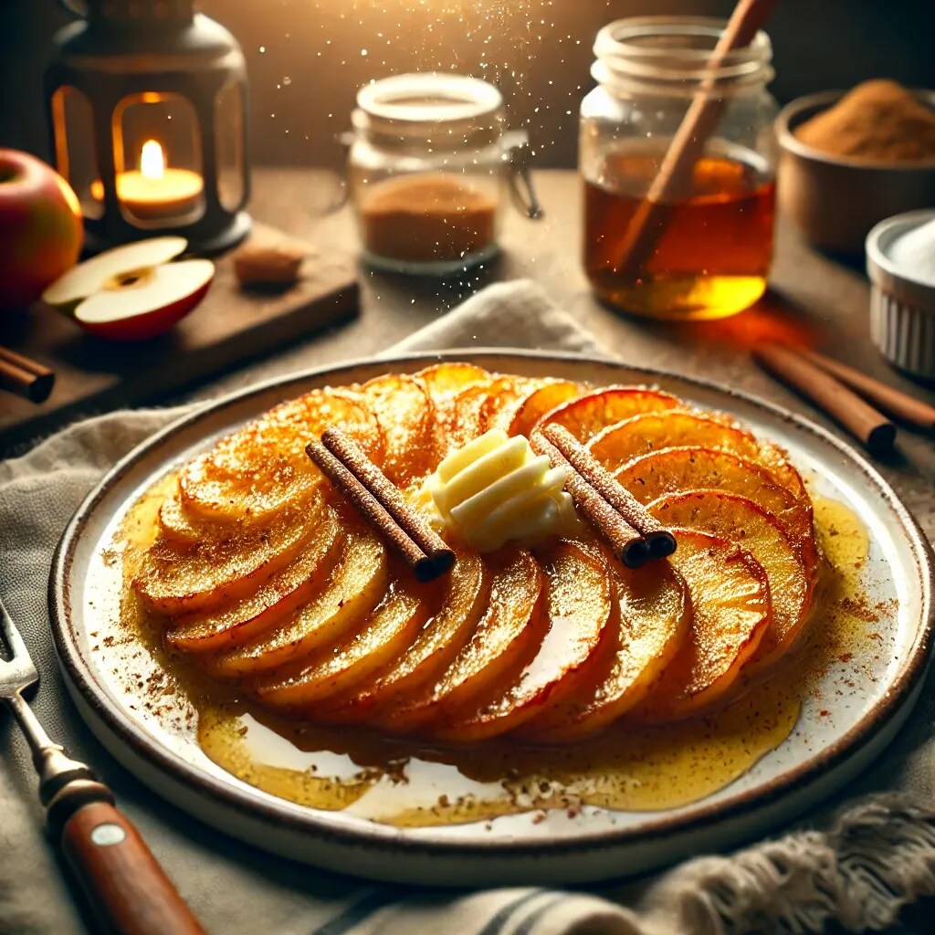 バターで焼きリンゴ
