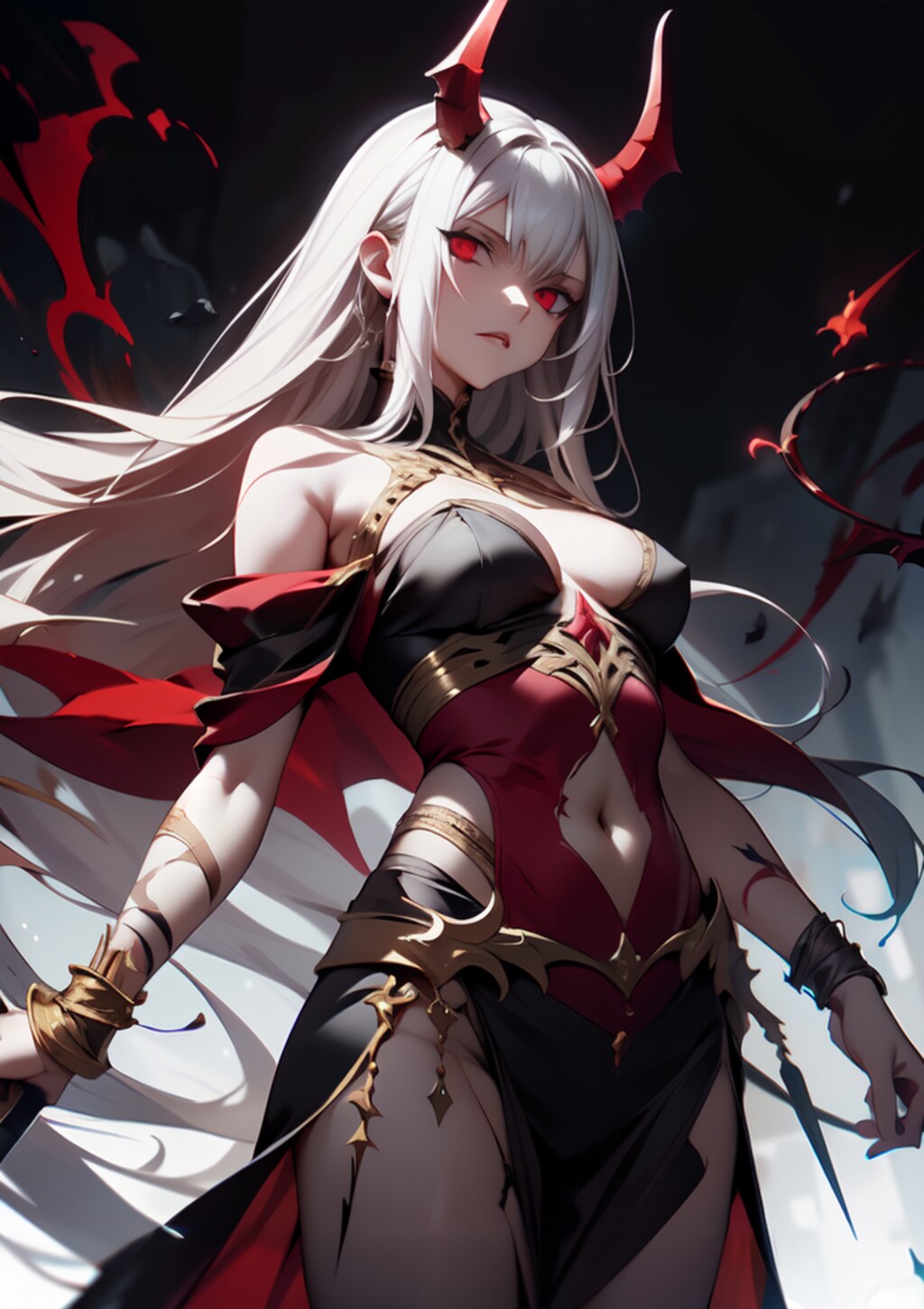 冷笑する悪魔の姫様