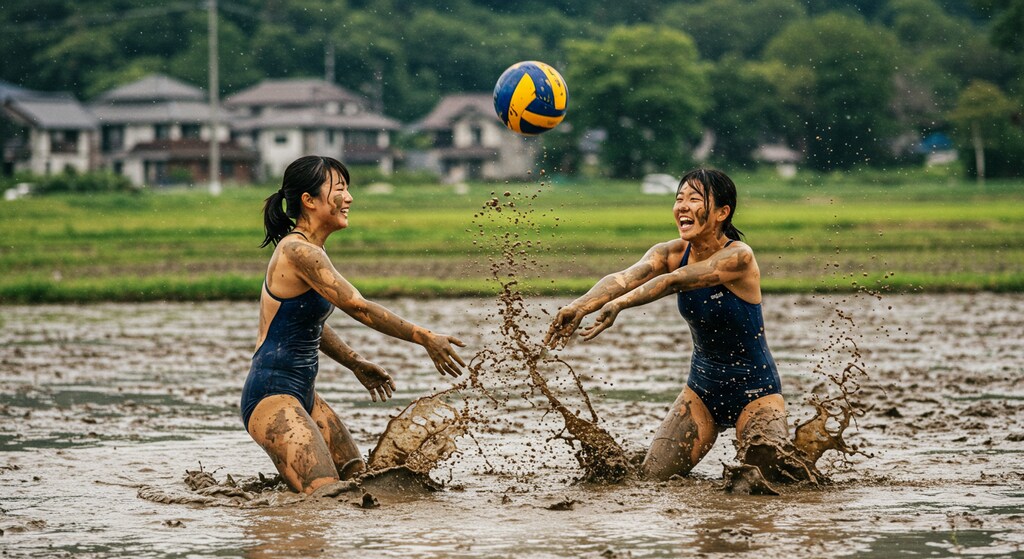 思わず惹き込まれる「泥んこバレー」！AIが描き出す“こだわり視点”の世界へようこそ