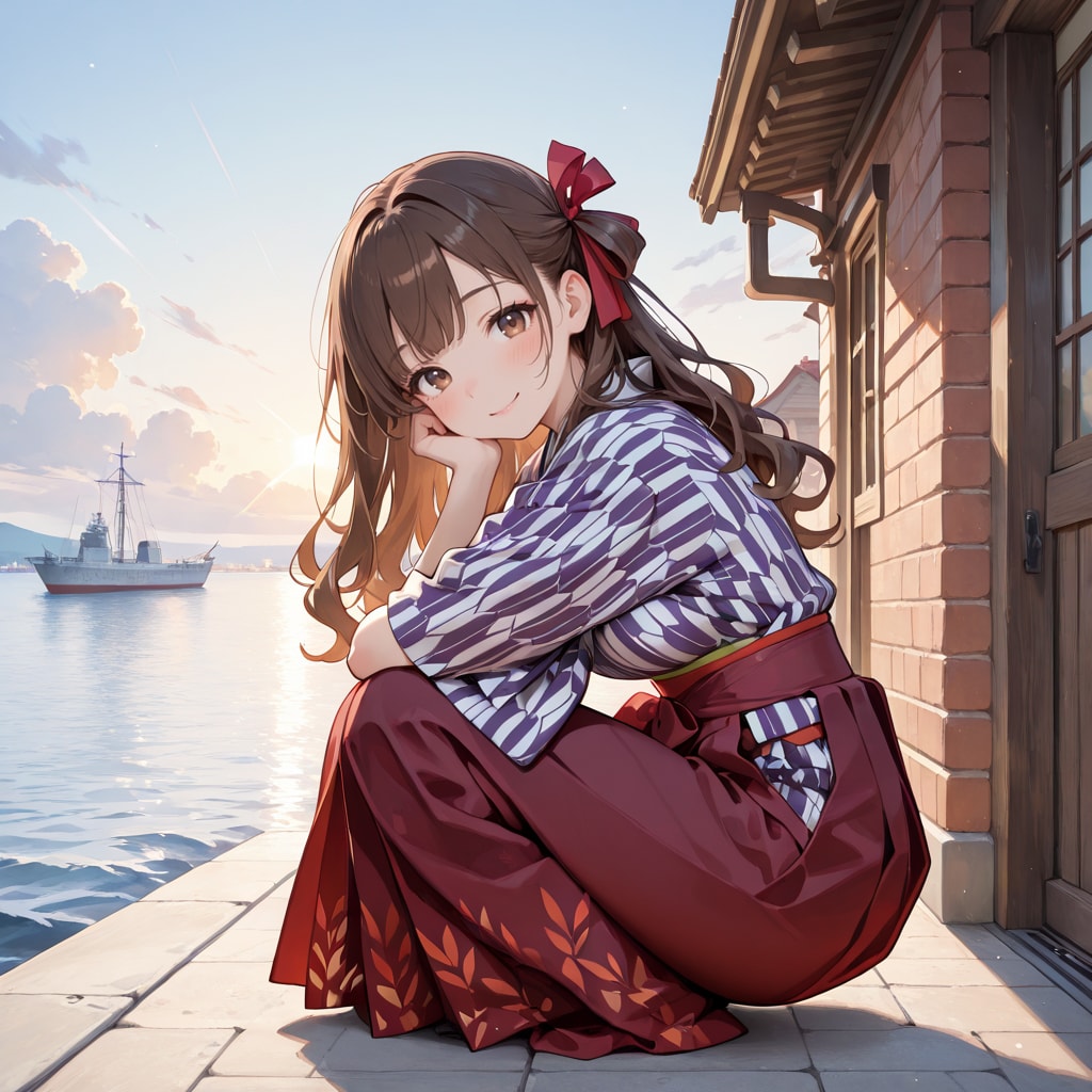 大正時代の港町