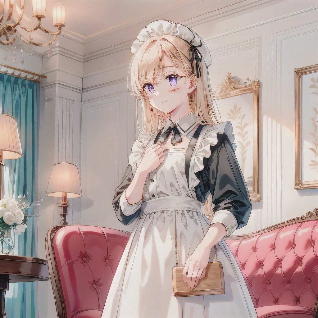 金髪ロングでメイド服の少女５