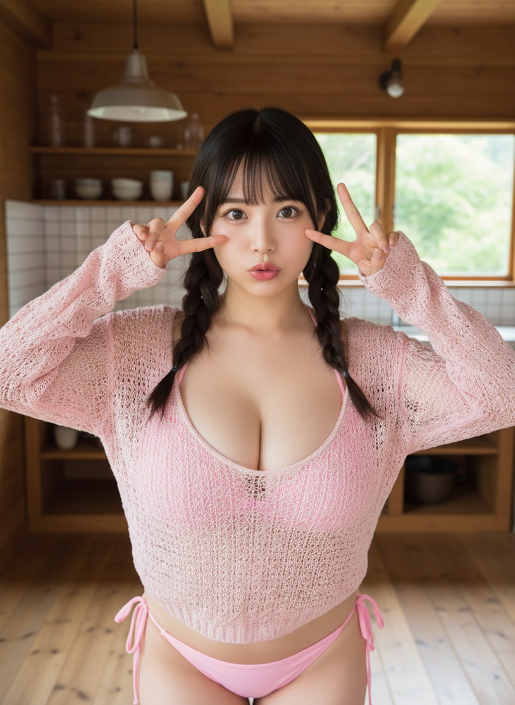 この乳とピースで理性崩壊確定