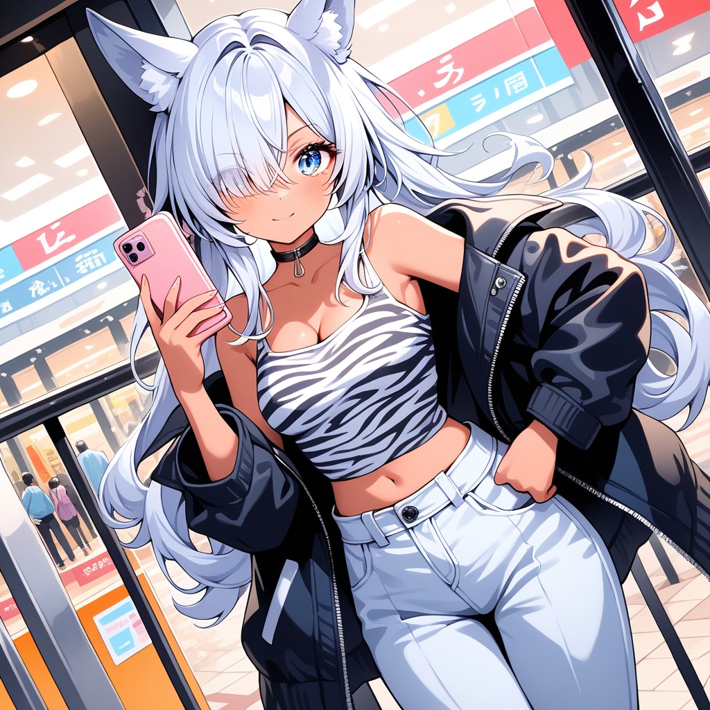 パンツスタイル狐娘・次女