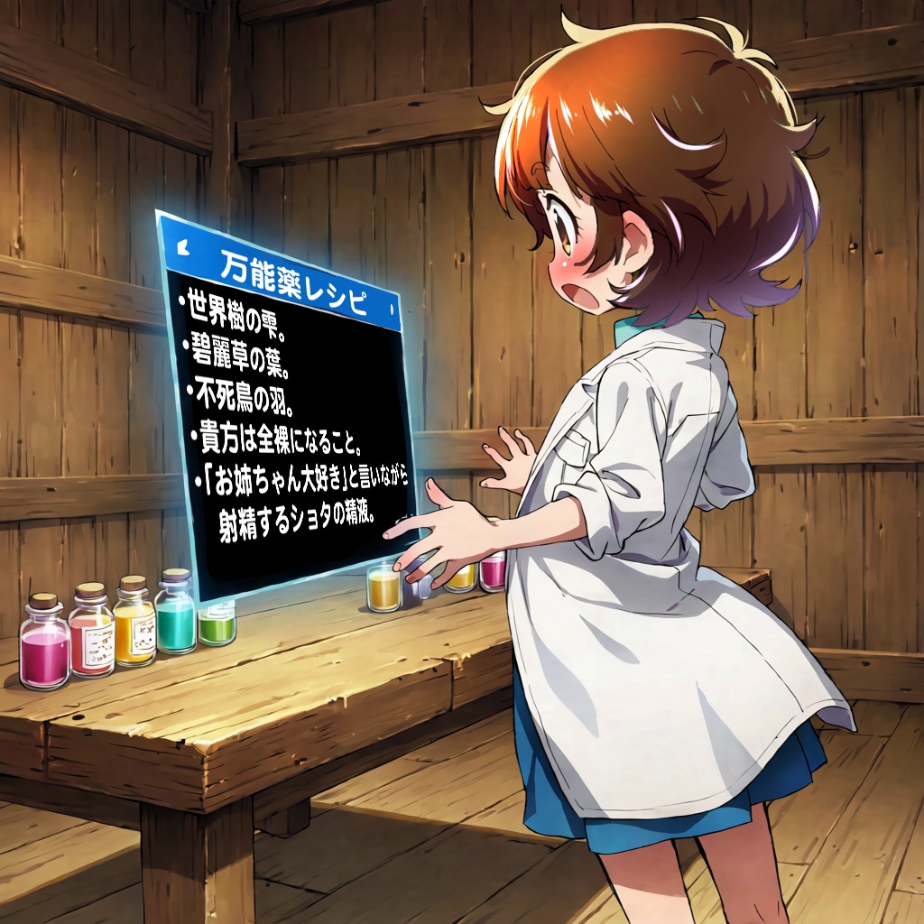 おねショタ創作「羞恥クラフト！アマンちゃん」のヒロインのアマンちゃん